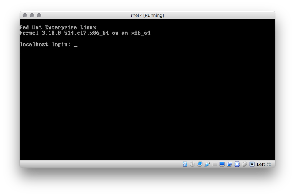 Red Hat Enterprise Linux terminal